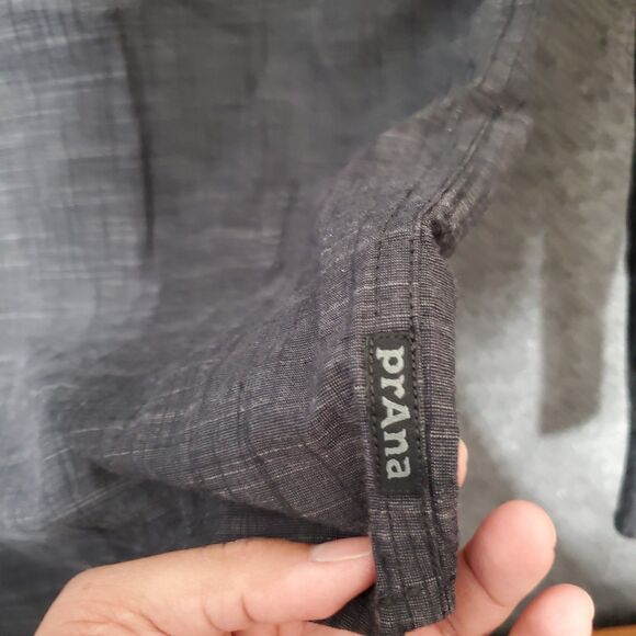 Prana Shirt Mens Size Large Long Sleeve Button Up Hiking Roll Tab Casual Preppy - Picture 5 of 12